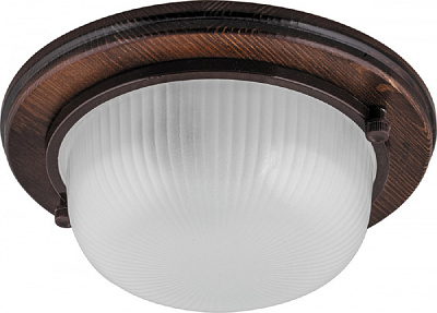 Светильник IP65 Ecola GX53 НБО-03-60-021 матовый орех D220 * 84 купить Влагозащищённые светильники