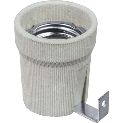 Патрон Е27 керамический с держателем купить Патроны