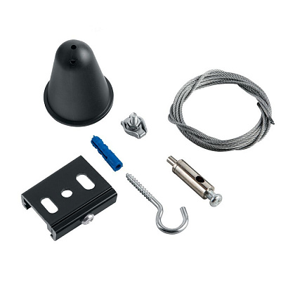 Подвес для трекового шинопровода Feron PRO-0448 комплект 150см,черный купить Аксессуары и комплектующие