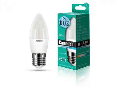 Лампа Camelion LED12-C35/845/E27 свеча купить Светодиодные