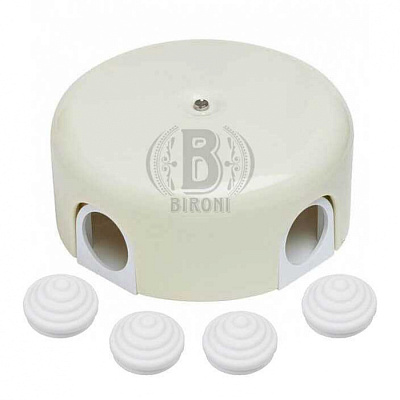 Коробка распределительная Бирони B1-521-211-K D78 cлоновая кость пластик купить Пластик