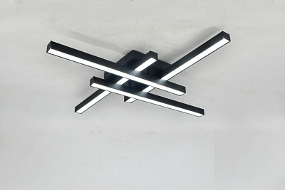 Люстра светодиодная Linvel MS 1199/4 Пине 90W Чёрный 3000-6000К 1155Lm купить Светодиодные люстры