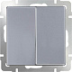 Переключатель 2 клавишный Werkel WL06-SW-2G-2W серебро W1122006  купить Werkel