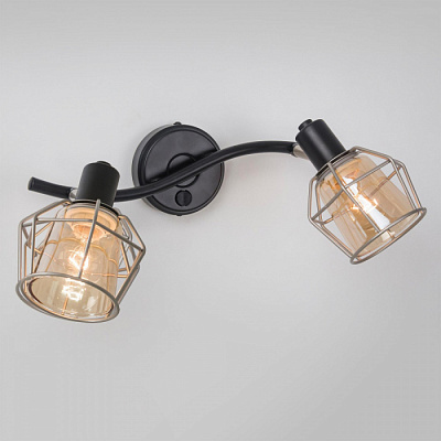 Спот CITILUX CL542521 Таверна черный выключатель E14 2*60W купить Споты