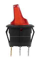 купить Выключатель клавишный Rexant 36-2590 12V 16А ON-OFF красн.инд.круглый Комплектующие