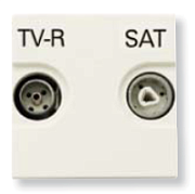 купить Розетка TV-FM-SAT одиночная 2-модульная ABB Zenit Белый  N2251.3 BL ABB Zenit