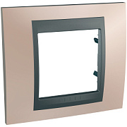 купить Рамка 1 пост Unica Top Оникс Графит MGU66.002.296 Unica Top Рамки металл