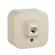 купить Розетка телефонная RJ11 Legrand Quteo 782244 Бежевая Legrand QUTEO/PLEXO накладные