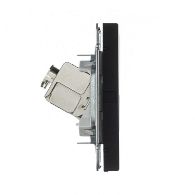 Розетка двойная компьютерная RJ45+RJ45, кат.6е ArtGallery карбон SE GAL001088 купить ArtGallery