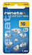 Батарейка Renata ZA-10 BL6 купить Батарейки, Аккумуляторы, з/у