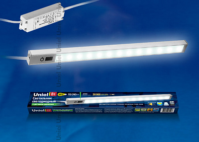 Линейный светильник Uniel ULM-F03-8W/WW/MS 8W 3000K c датчиком движения купить Линейные светильники