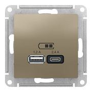купить Розетка USB 2 порта AtlasDesign Шампань SE ATN000539 AtlasDesign