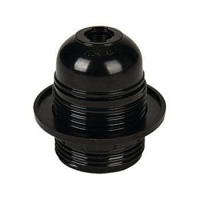 Патрон Е27 с прижимным кольцом карболит черный купить Патроны