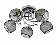 купить Люстра ламповая LINVEL LV 9200/5 Зара черный хром Е27 60W *5 Ламповые люстры