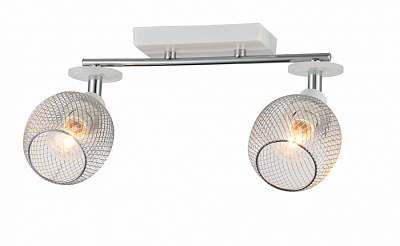 Люстра ламповая LINVEL LV 9351/2 Флавио белый хром E14 40W *2 купить Ламповые люстры