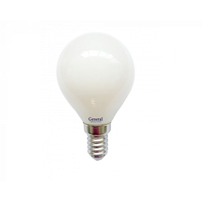 Лампа светодиодная General GLDEN-G45S-M  8W E14 2700K шар филамент матовая купить Светодиодные