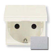 купить Розетка с/з с защитной шторкой и крышкой ABB Zenit Белый N2288.1 BL ABB Zenit