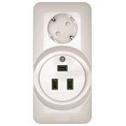 купить Розетка+пластина для электроплиты ОУ Schneider RA32-211R-B 32А 250В белый Разъемы электроплит