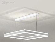 купить Люстра светодиодная Estares Stella 100WS-APP-500x500x1200-WHITE/WHITE 100W 10000Lm Пульт, Блютуз Светодиодные люстры
