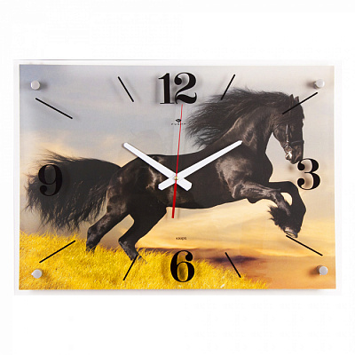 Часы настенные 21Век 4056-123 "Конь"" (часовой завод Рубин) купить Часы