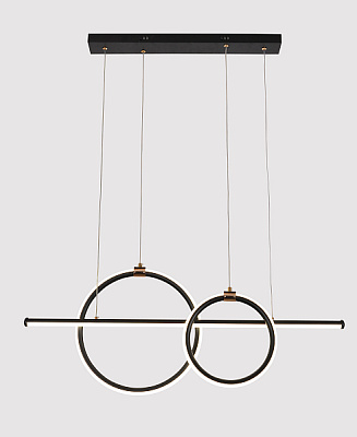 Подвес Linvel MS1179/3 Селсо 108W Чёрный/золото 3000-6000K 3571Lm диммируемый с ПДУ купить Подвесные светильники