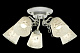 Люстра ламповая LINVEL LV 10004/5 Фиалка белое золото E27 40W* 5  купить Ламповые люстры