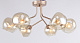 Люстра ламповая LINVEL LV 9326/6 Роу жемчужное золото E14 40W * 6 купить Ламповые люстры