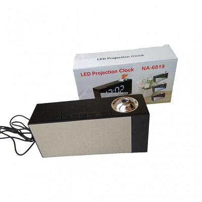 Часы зеркальные NA-6819 зелёный проекция купить Часы