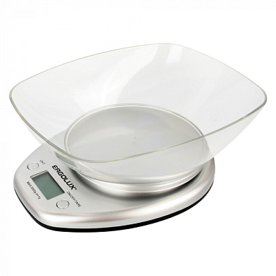 Весы кухонные Ergolux ELX-SK04-C03 серый купить Бытовая техника