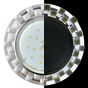 купить Точечный светильник Ecola GX53 H4 LD5316 Glass Жемчуг с подсветкой зерк. хром Встраиваемые