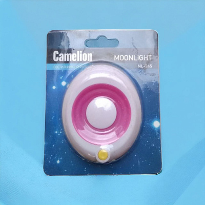 Ночник Camelion NL-245 0.5W 4Led Кнопка розовый купить Ночники