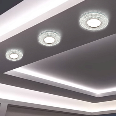 Точечный светильник Elektrostandard 2160 прозрачный MR16 GU5.3 с LED подсветкой купить Встраиваемые