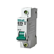 купить DEKraft Автоматический выключатель 1P 25A х-ка C 4.5kA DEKraft