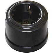 купить Розетка з/к Бирони B1-101-23 черный пластик БИРОНИ пластик