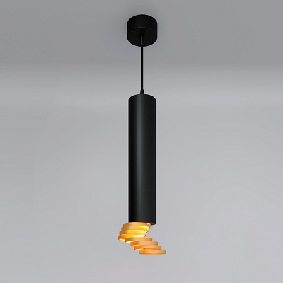 Подвесной светильник Elektrostandard DLN103 GU10 черный/золото купить Подвесные светильники