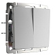 Выключатель 2 клавишный Werkel WL06-SW-2G серебро W1120006 купить Werkel
