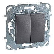 купить Переключатель 2 клавишный Unica Top Графит MGU5.213.12ZD Unica Top