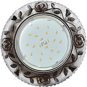 купить Точечный светильник Ecola LD7071 Розы черный GX53 с подсветкой Встраиваемые