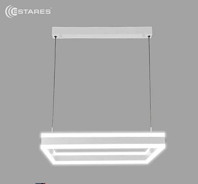 Люстра светодиодная Estares Stella 100WS-APP-500x500x1200-WHITE/WHITE 100W 10000Lm Пульт, Блютуз купить Светодиодные люстры
