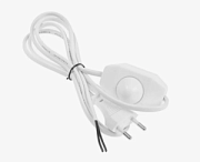 купить Сетевой шнур с диммером Россия 100Вт 1,6м белый Шнуры