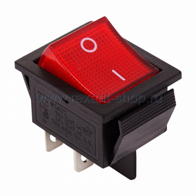 Выключатель Rexant вкл-выкл. 20A подсв.красный 36-2340 купить Комплектующие