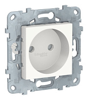 купить Розетка б/з со шторками Unica New Белая SE NU503318 Unica New