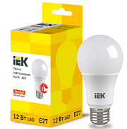купить Лампа светодиодная IEK A60 12W E27 3000K ALFA Светодиодные