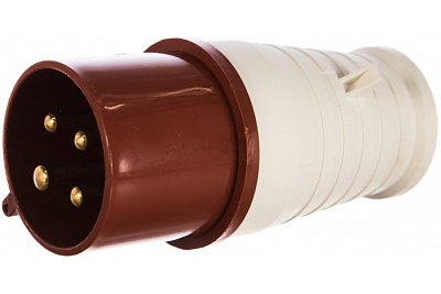 Вилка IEK 024 32А 3Р+РЕ 380В IP44 купить Силовые разъемы