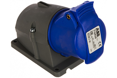 Розетка наружной установки ABB 16A 2P+E IP44 купить Силовые разъемы