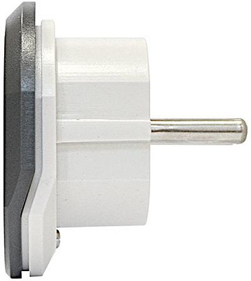 Адаптер-переходник 16A 250V з/к, белый/серый плоский 2229 UNIVersal купить Разветвители, Переходники