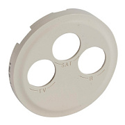 купить Накладка для розетки TV + FM + SAT Legrand Celiane 066233 Слоновая кость Celiane 1