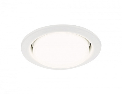 Точечный светильник Ambrella G101 W белый GX53 встраиваемый купить Точечные светильники