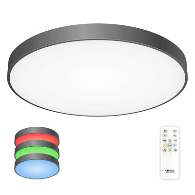 Люстра светодиодная CITILUX CL724155G1 Купер Чёрный 155W ПУЛЬТ до 30 кв.м купить Светодиодные люстры