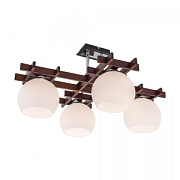 купить Люстра ламповая CITILUX CL114141 Нарита Венге Хром Е27 100W *4 Ламповые люстры